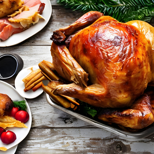 Easy Christmas Dinner with Roast Turkey & Ham