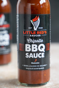 A Close up of Little Red's Handmade, Gluten-Free Chipotle Barbeque Sauce